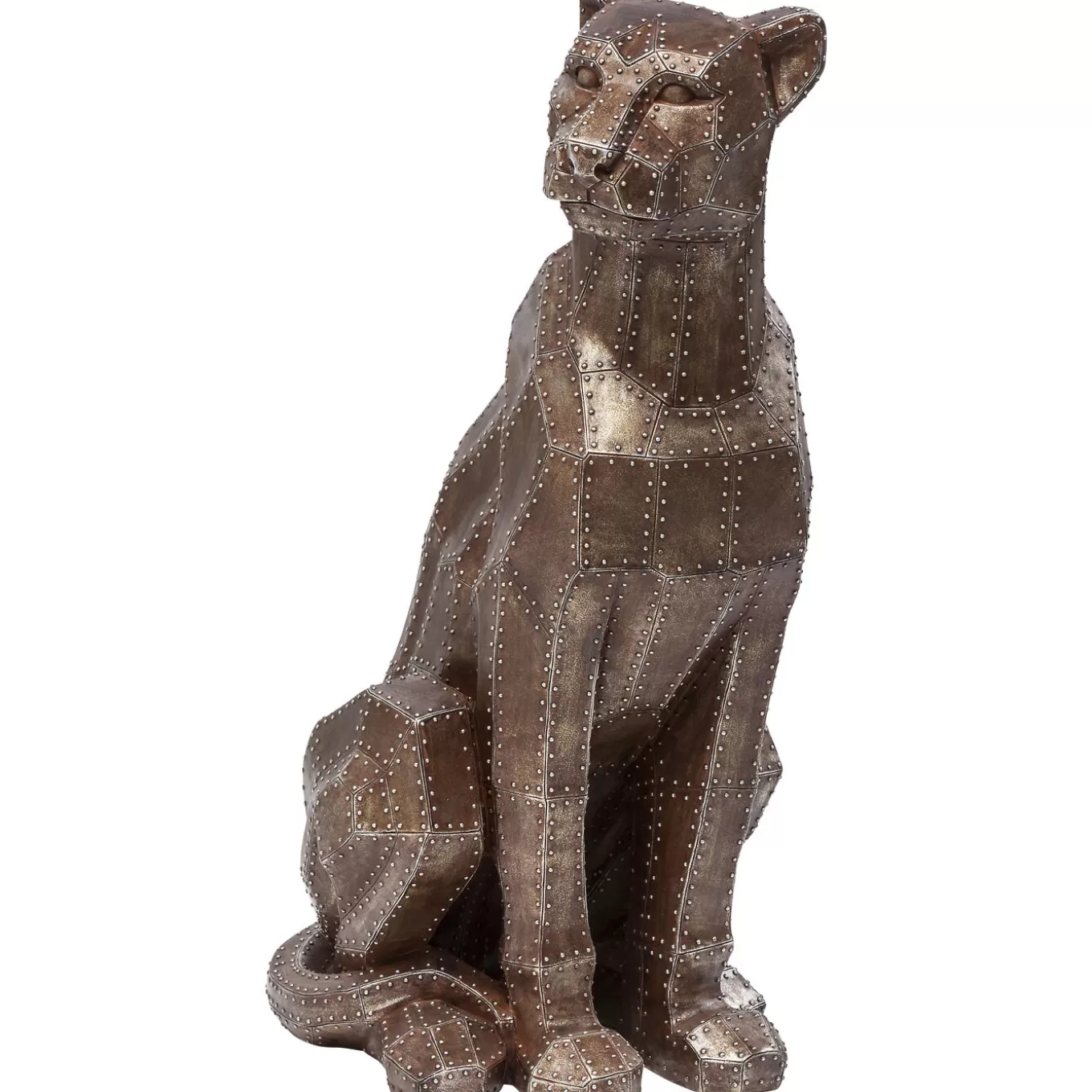 Deco Figurine Sitting Cat Rivet Copper^KARE Design Best