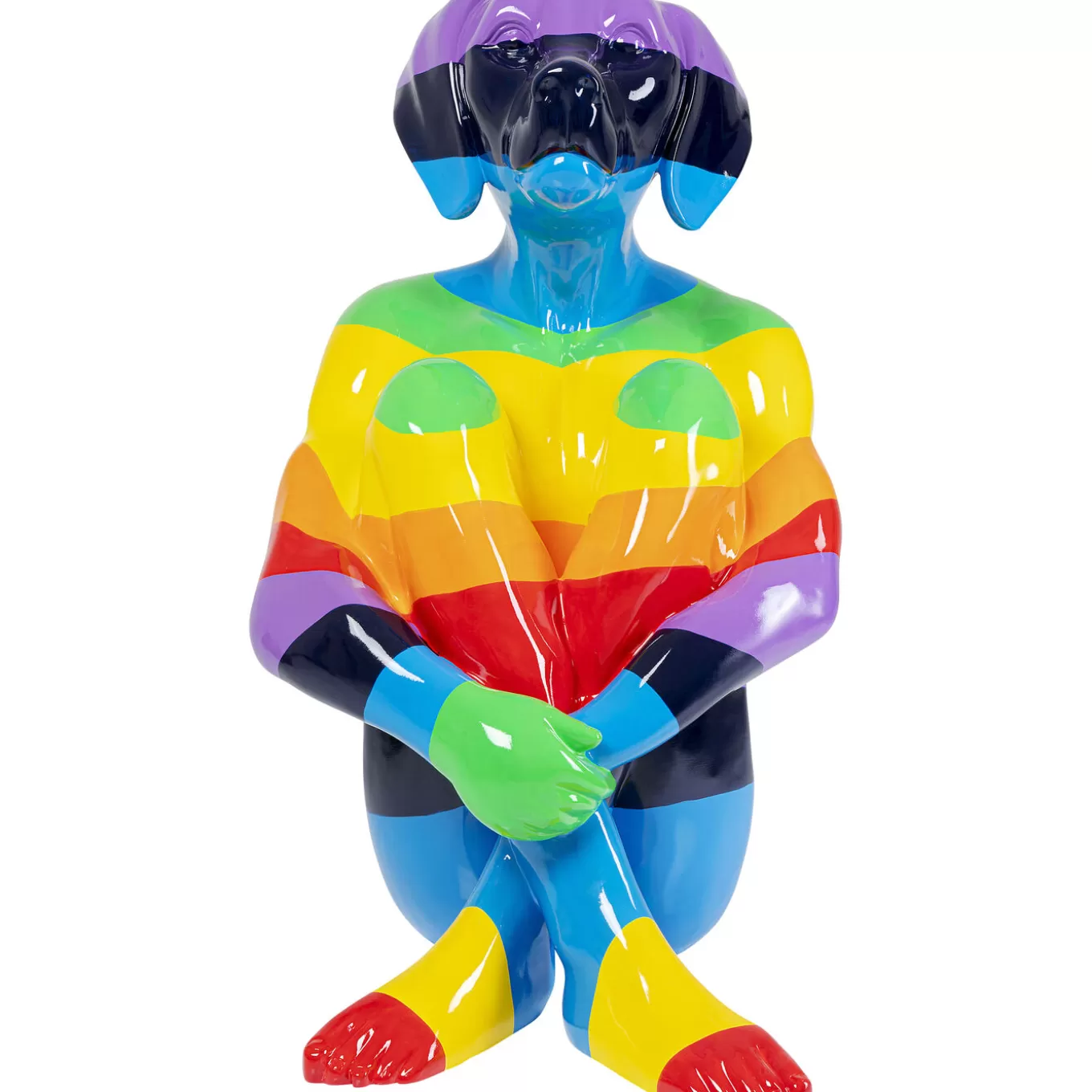 Deco Figurine Sitting Dog Rainbow 173Cm^KARE Design Online