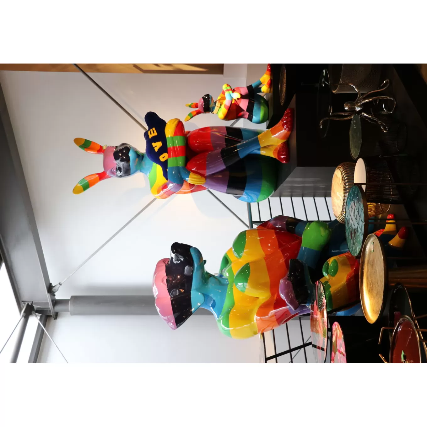 Deco Figurine Sitting Dog Rainbow 173Cm^KARE Design Online