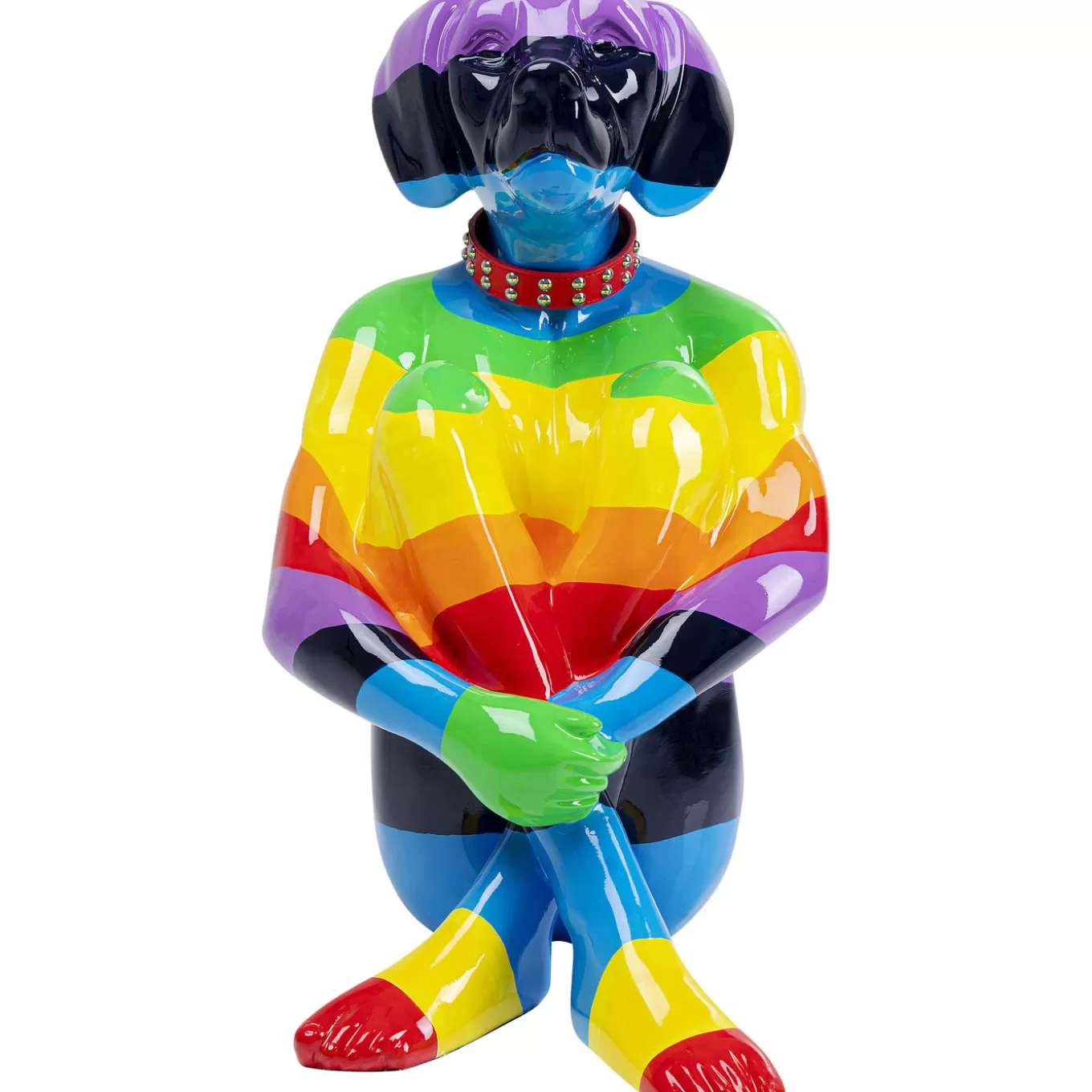 Deco Figurine Sitting Dog Rainbow 80^KARE Design Cheap