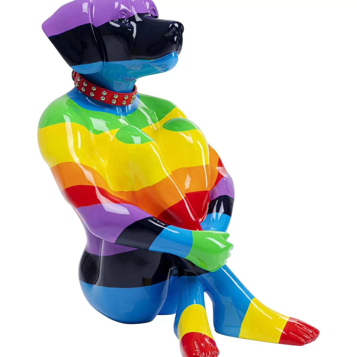 Deco Figurine Sitting Dog Rainbow 80^KARE Design Cheap