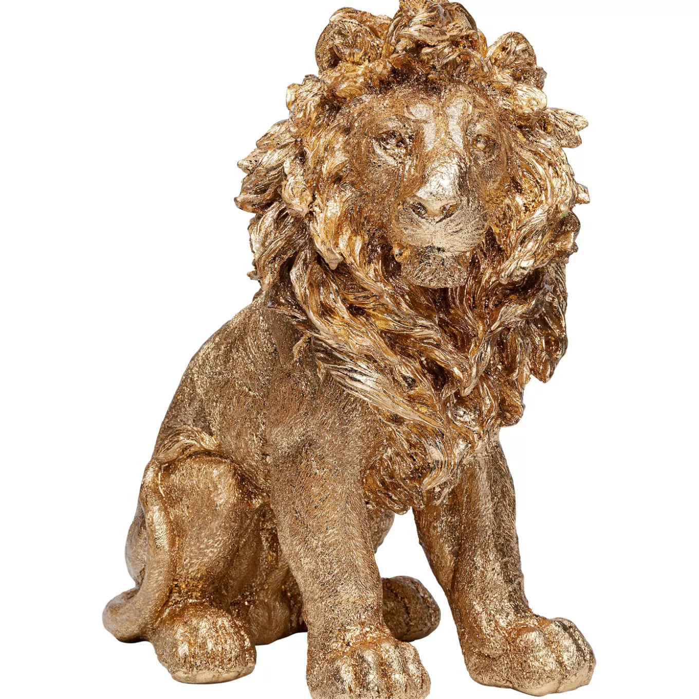 Deco Figurine Sitting Lion Gold 42Cm^KARE Design Fashion