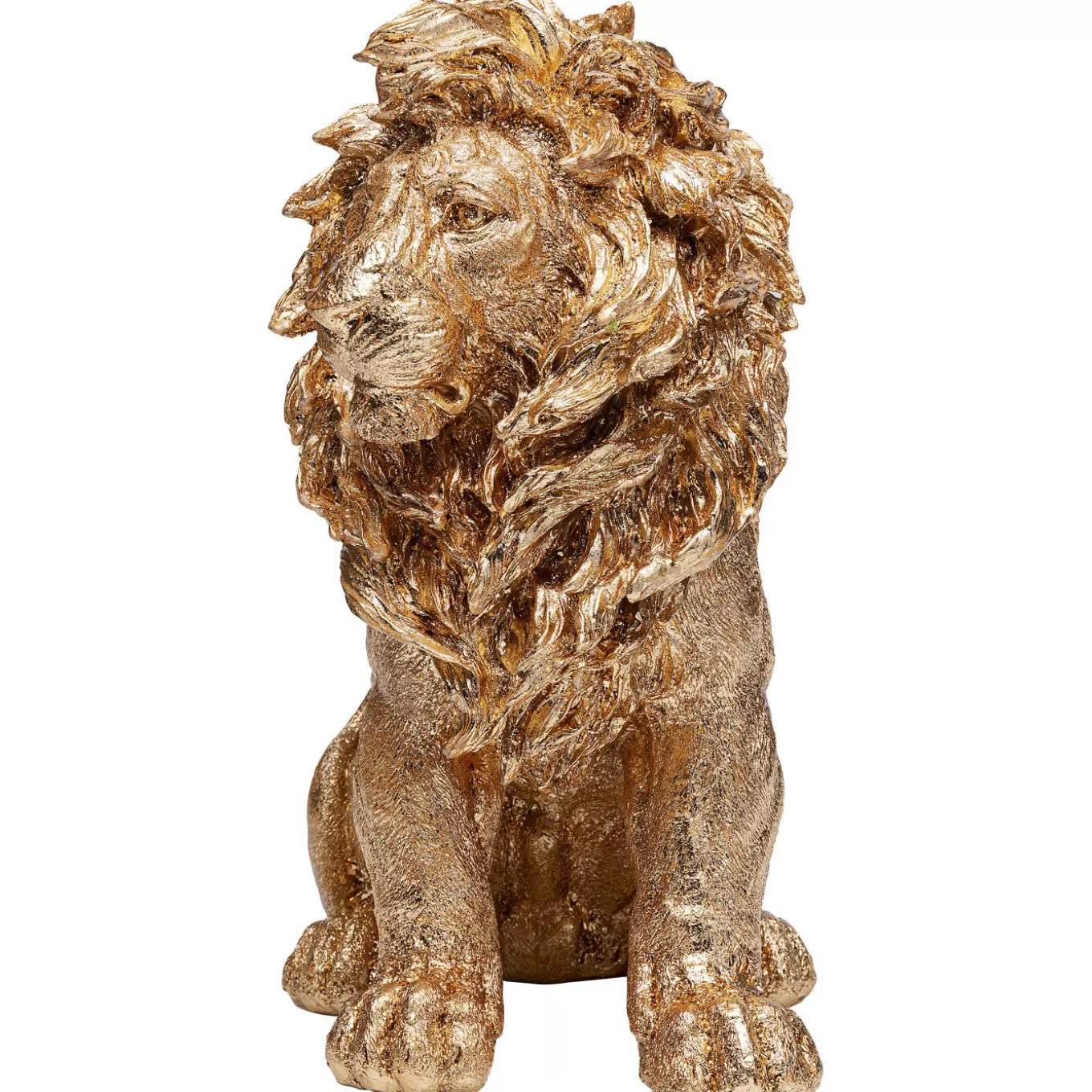 Deco Figurine Sitting Lion Gold 42Cm^KARE Design Fashion