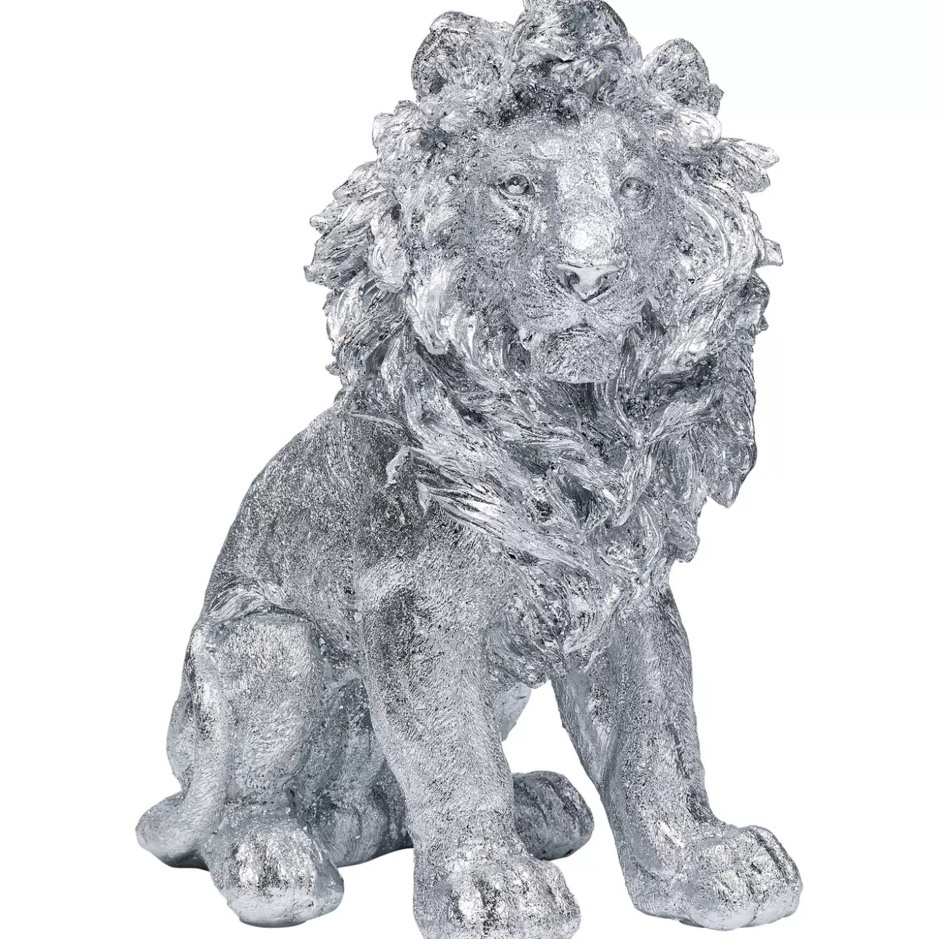 Deco Figurine Sitting Lion Silver 42Cm^KARE Design Fashion