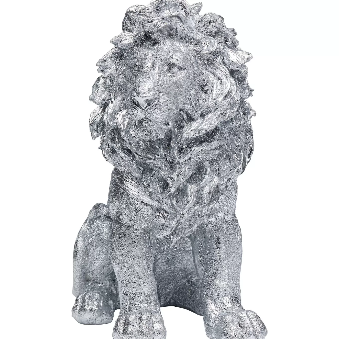 Deco Figurine Sitting Lion Silver 42Cm^KARE Design Fashion