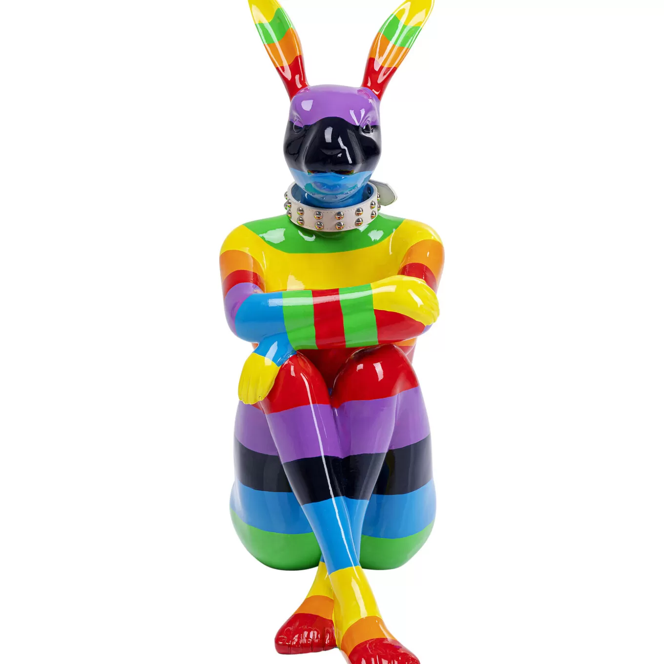 Deco Figurine Sitting Rabbit Rainbow 80^KARE Design Flash Sale