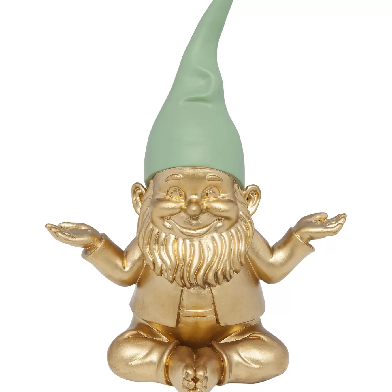 Deco Figurine Zwerg Meditation Gold Green 19Cm^KARE Design Online