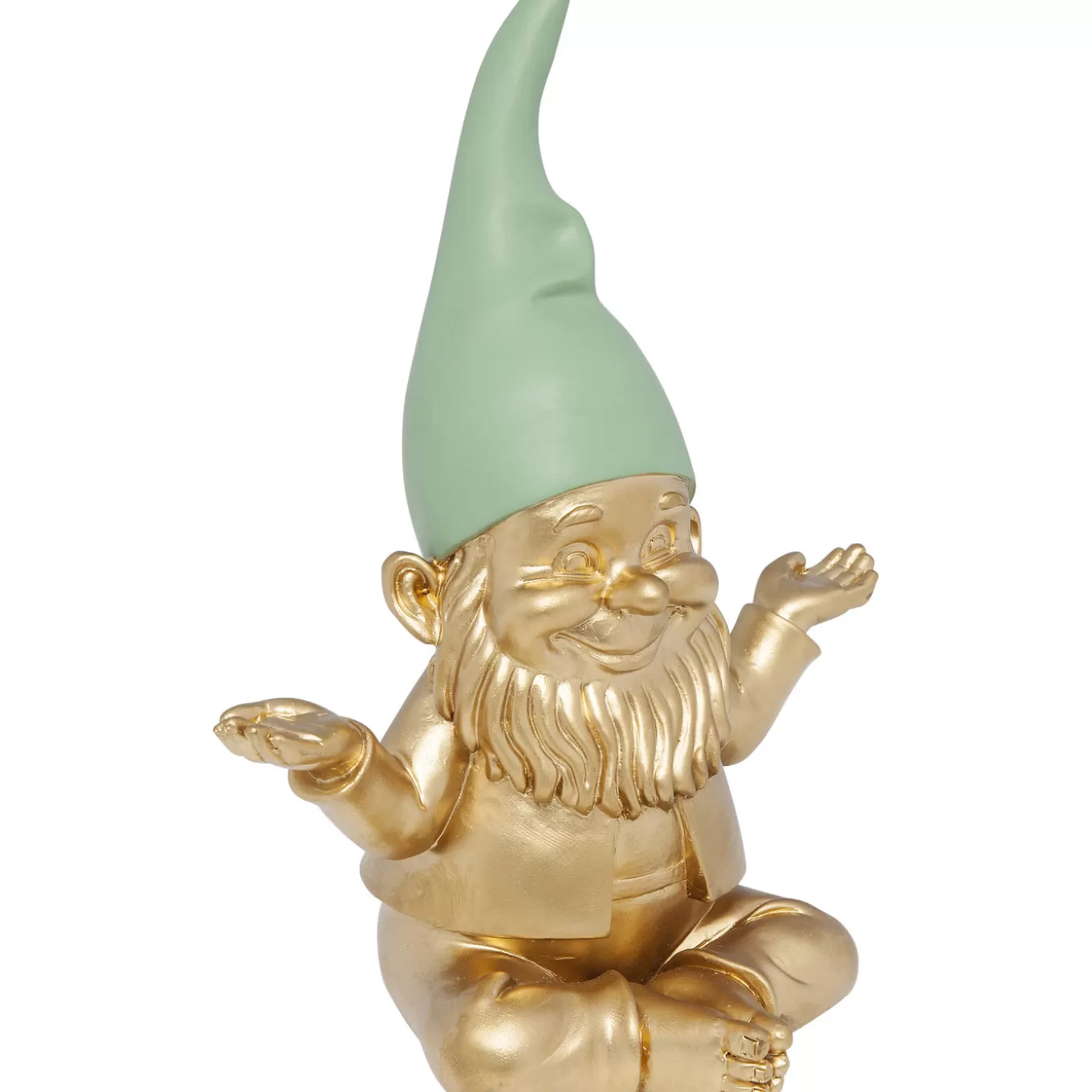 Deco Figurine Zwerg Meditation Gold Green 19Cm^KARE Design Online