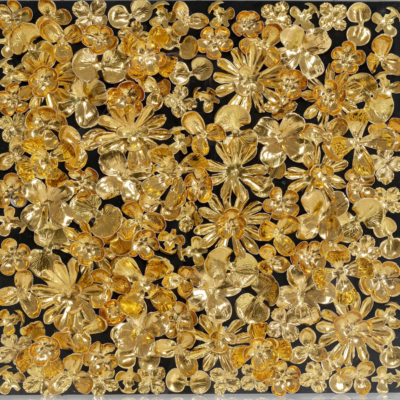 Deco Frame Gold Flower 60X60Cm^KARE Design Store