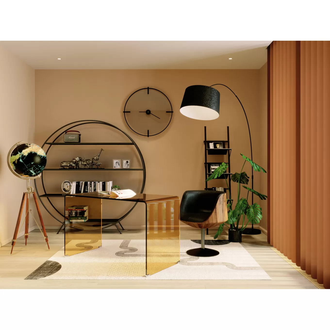 Deco Globe Earth Black^KARE Design Hot