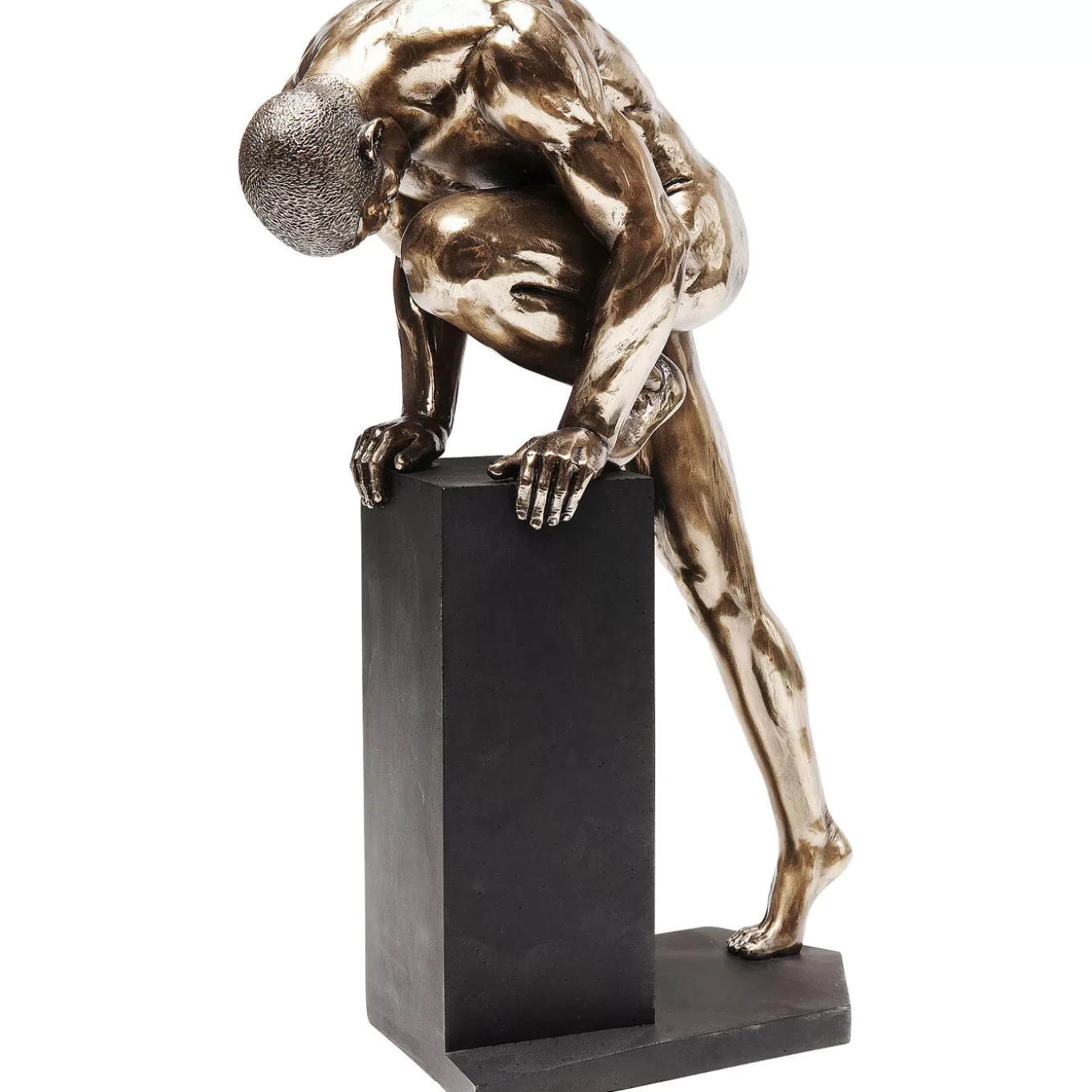 Deco Object Nude Man Stand Bronze 35Cm^KARE Design Fashion