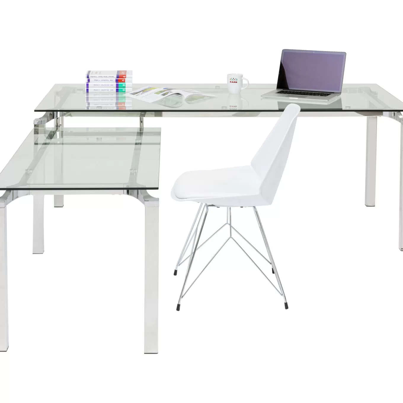 Desk Lorenco Corner Chrome 210X180Cm^KARE Design Flash Sale