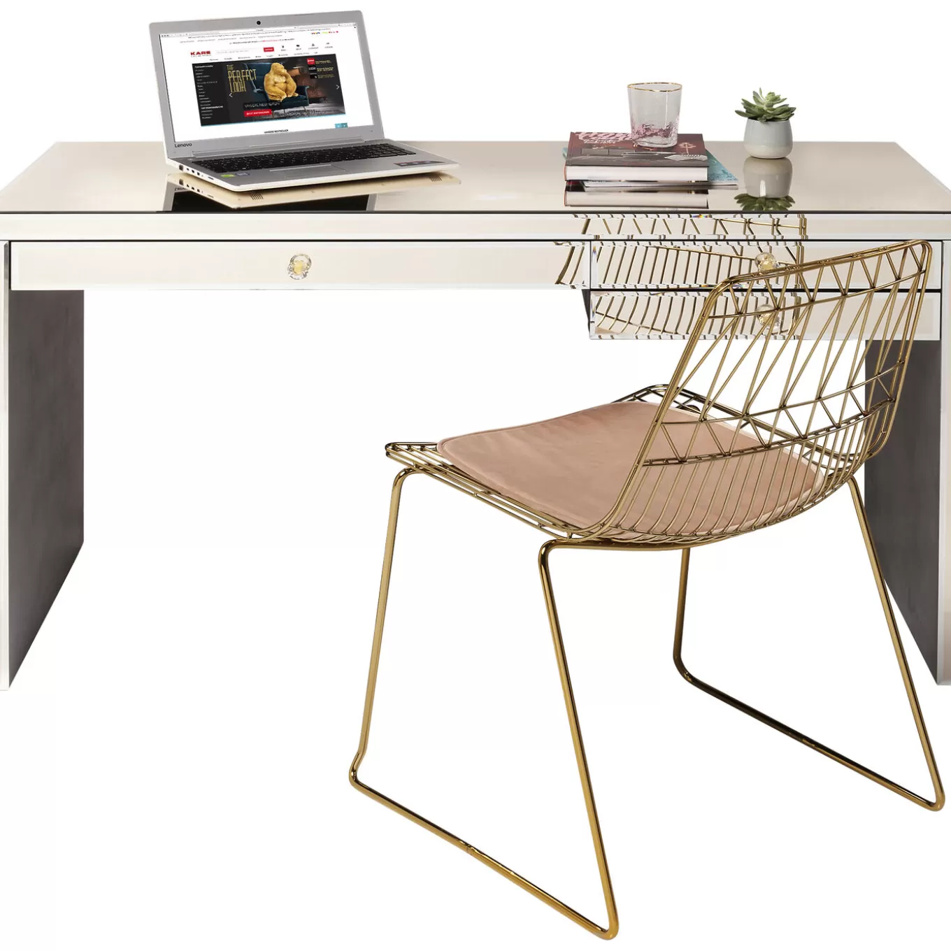 Desk Luxury Champagne 140X60Cm^KARE Design Best Sale