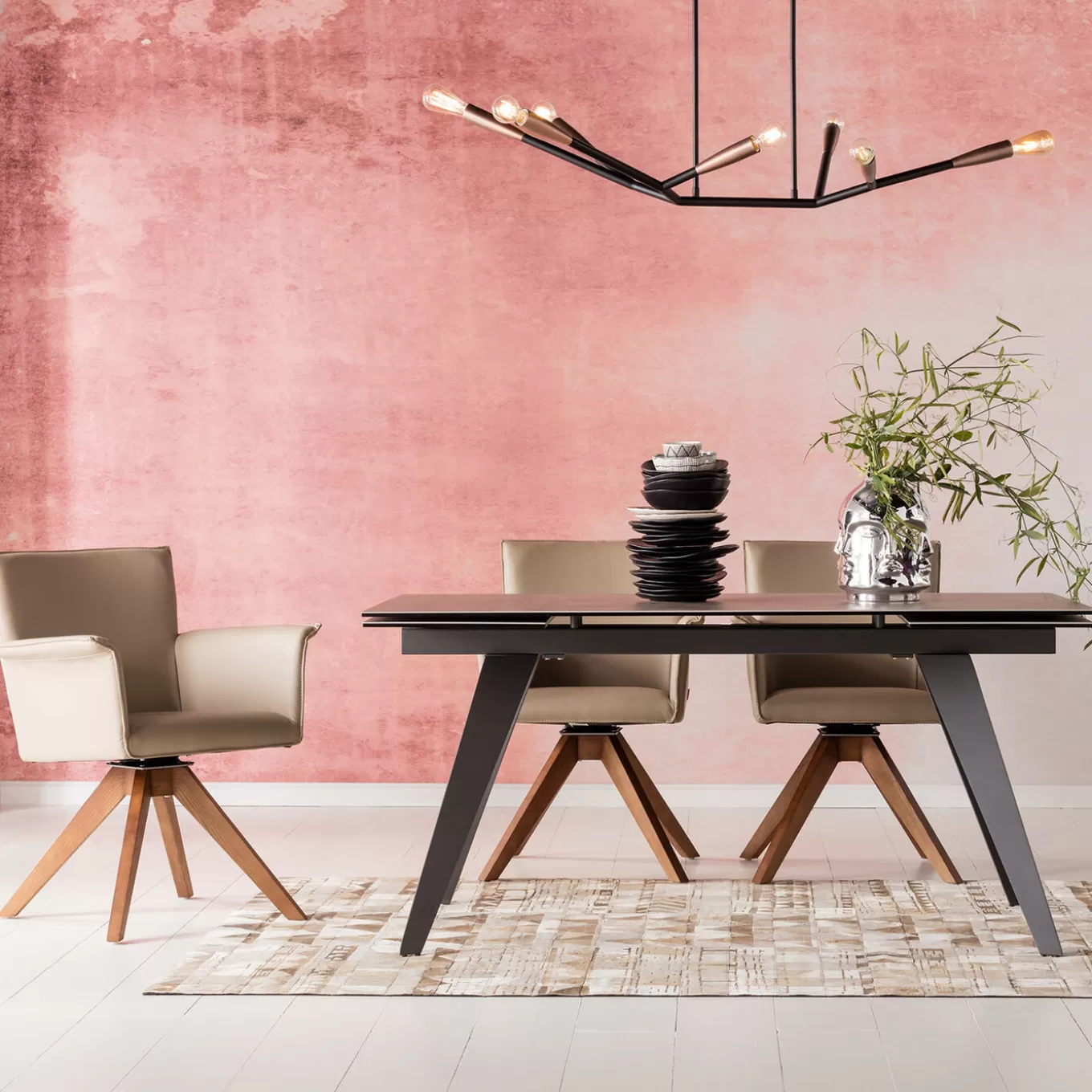 Extension Table Amsterdam Dark 160(40+40)X90Cm^KARE Design Hot