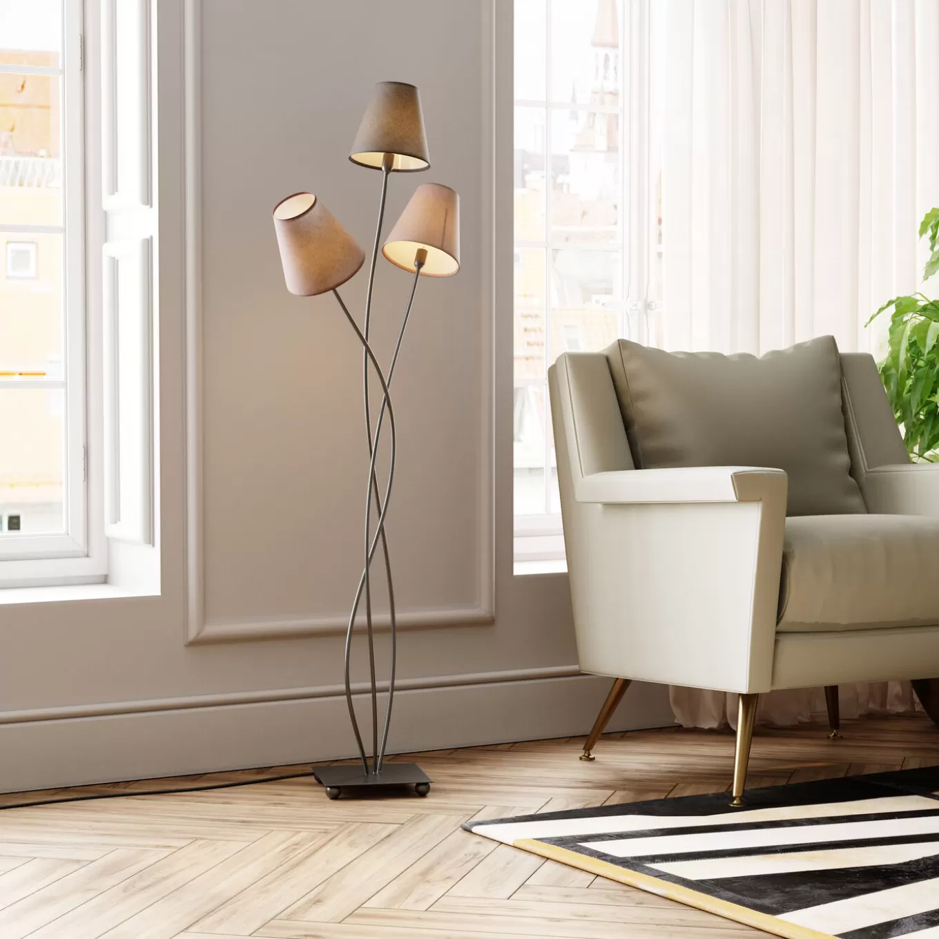 Floor Lamp Flexible Mocca Tre^KARE Design Best Sale