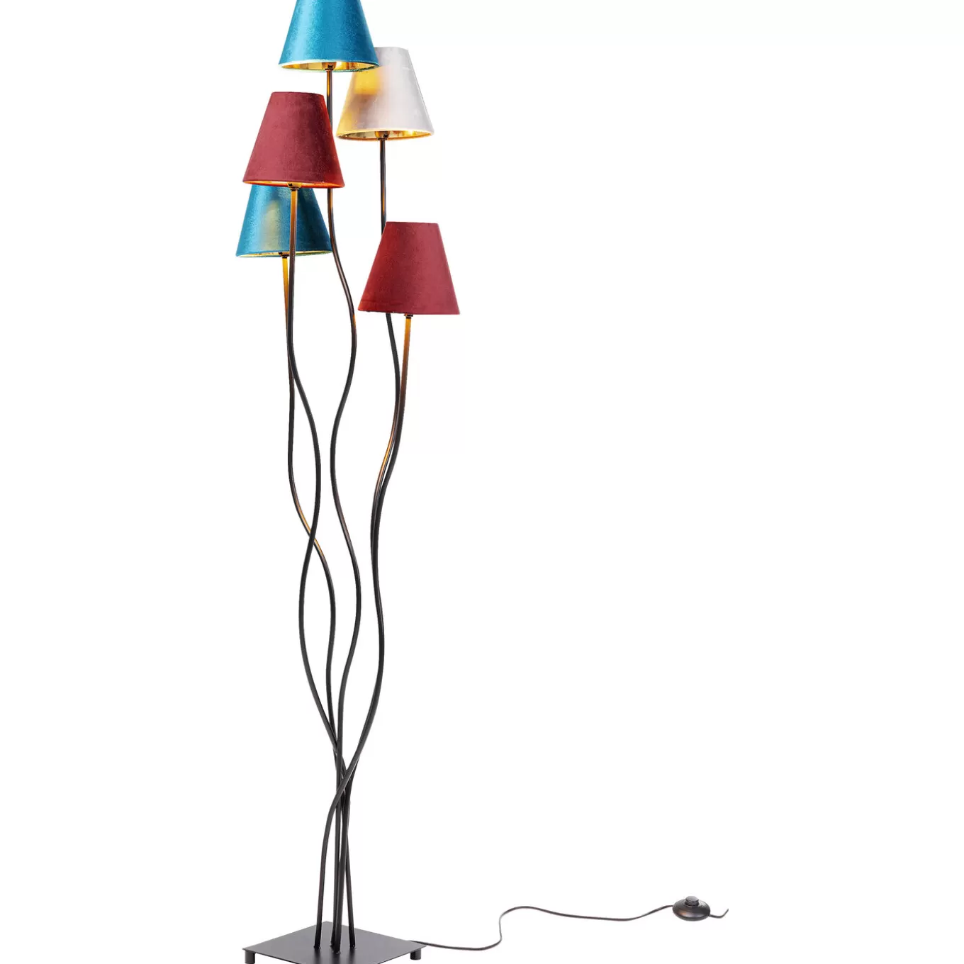 Floor Lamp Flexible Velvet Black Cinque^KARE Design Store