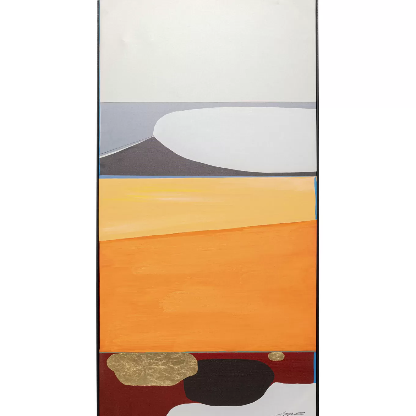 Framed Picture Abstract Shapes Orange 73X143Cm^KARE Design Store