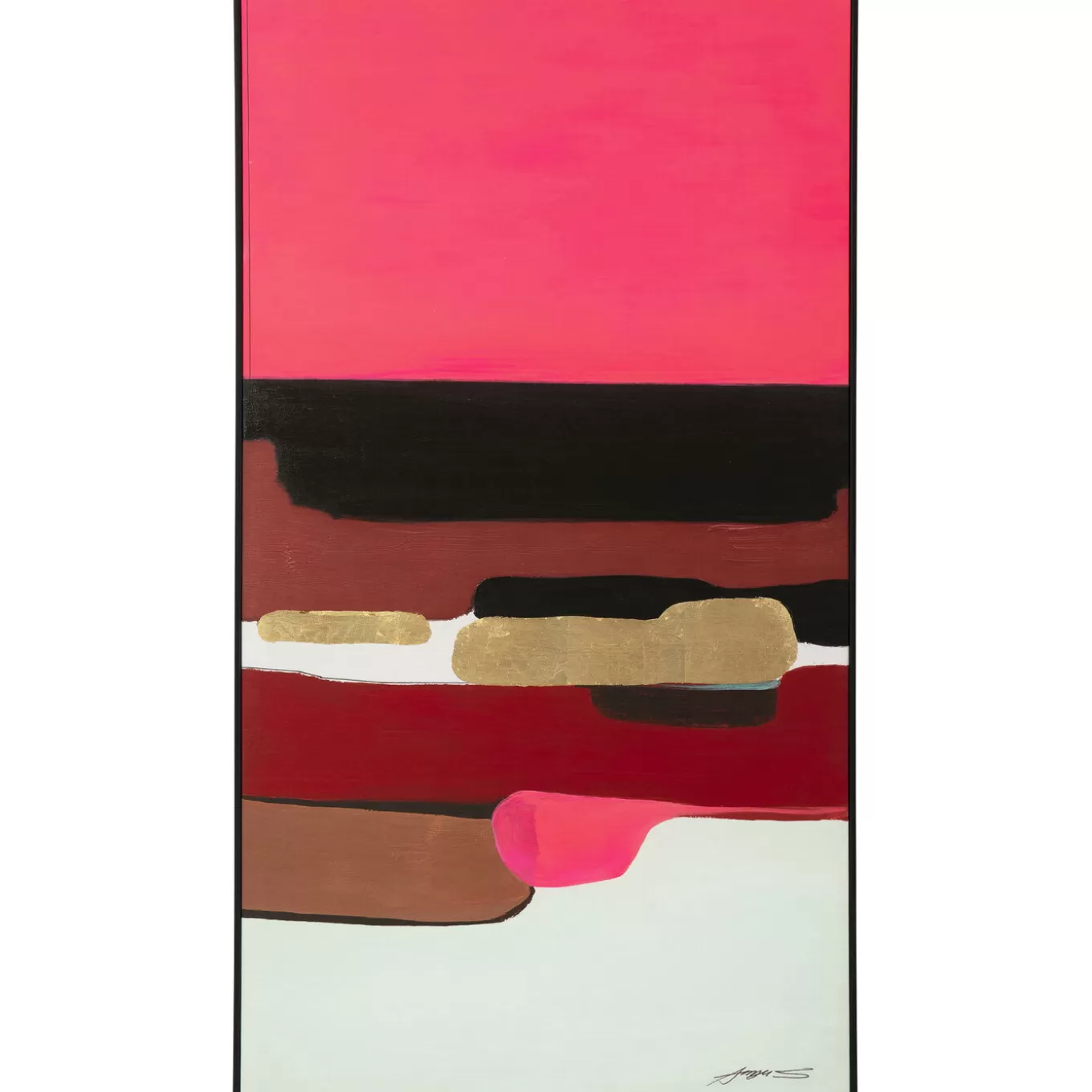 Framed Picture Abstract Shapes Pink 73X143Cm^KARE Design Flash Sale