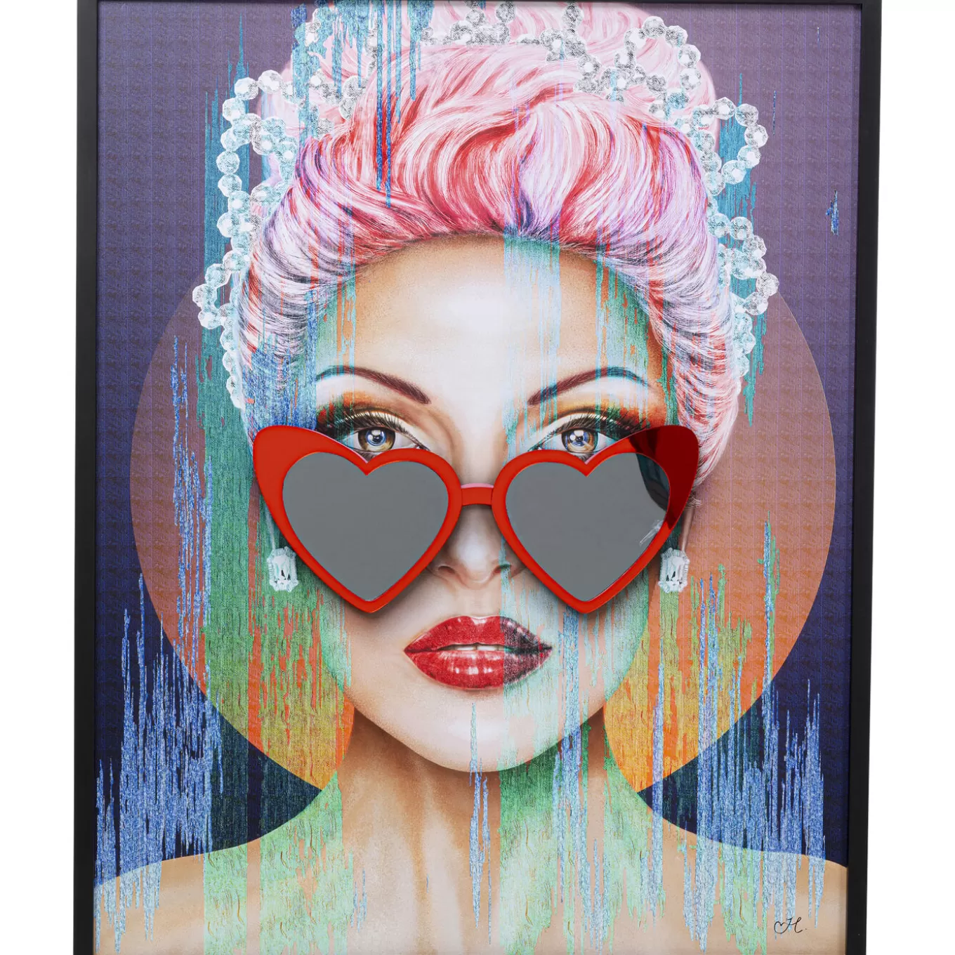 Framed Picture Heart Glasses 80X100Cm^KARE Design Online