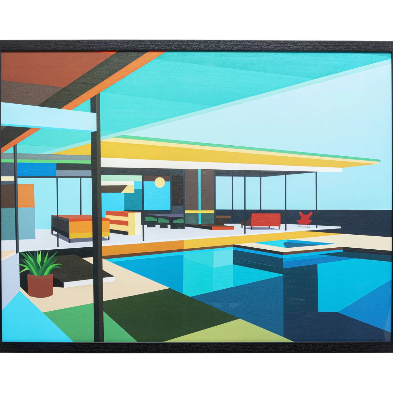 Framed Picture Modern Architecture 100X80Cm^KARE Design Cheap