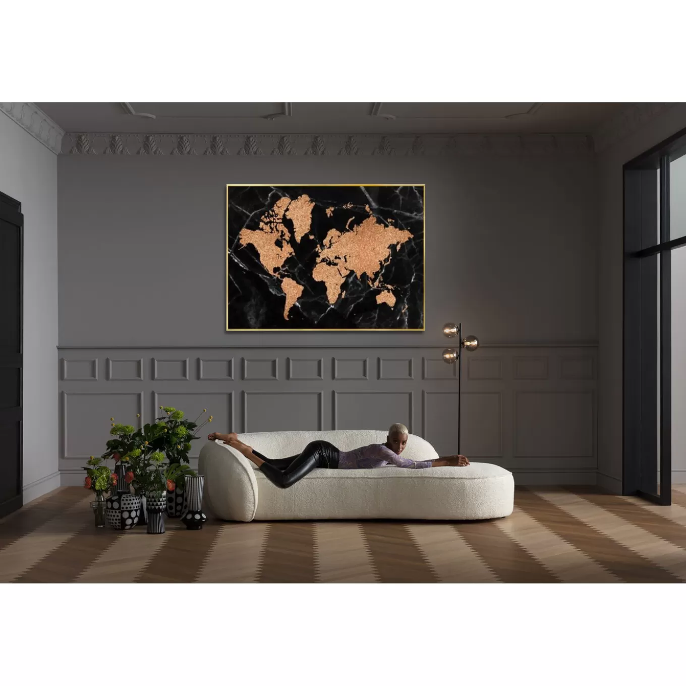 Framed Picture World Map 150X100Cm^KARE Design Discount