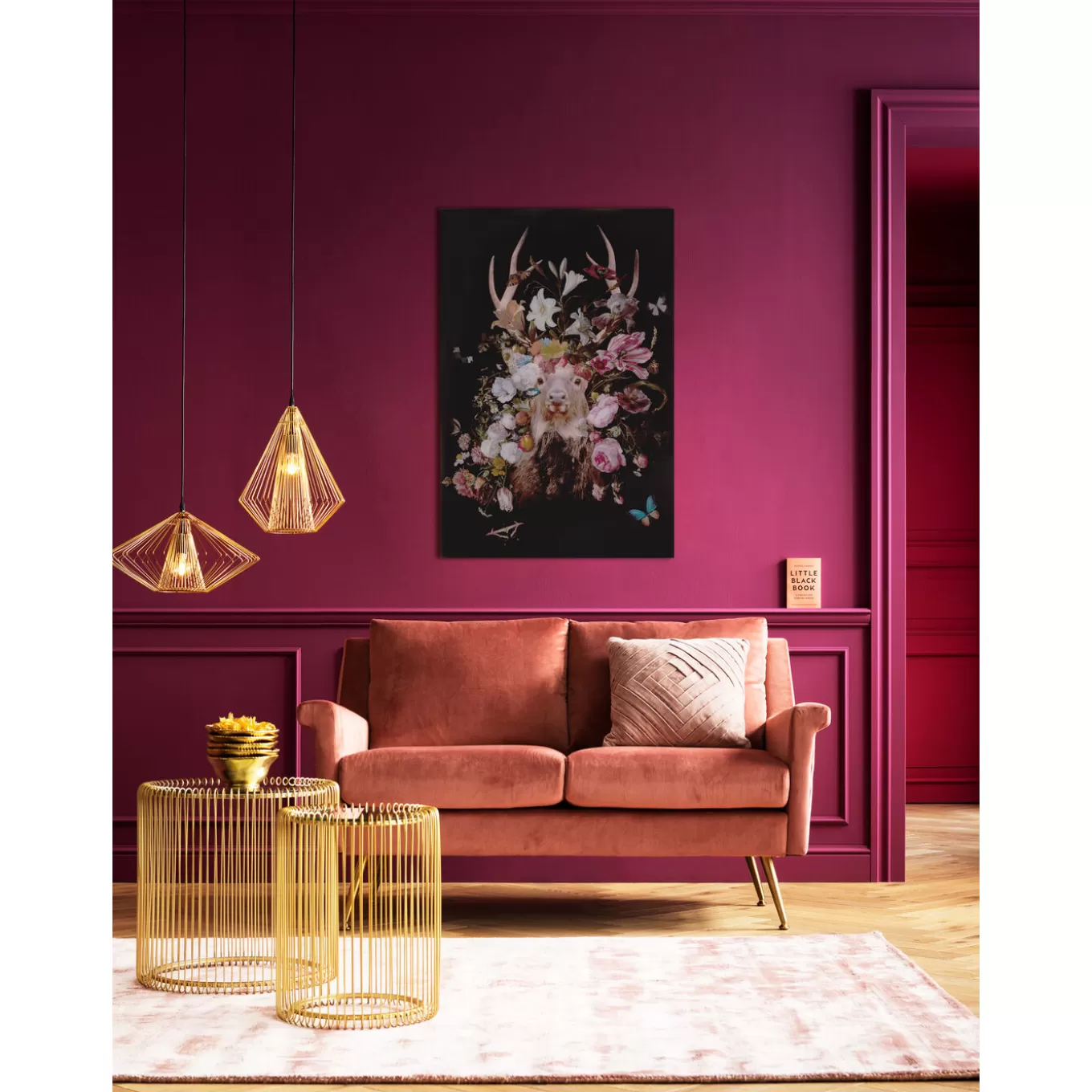 Glass Picture Deer Garden 80X120Cm^KARE Design Hot