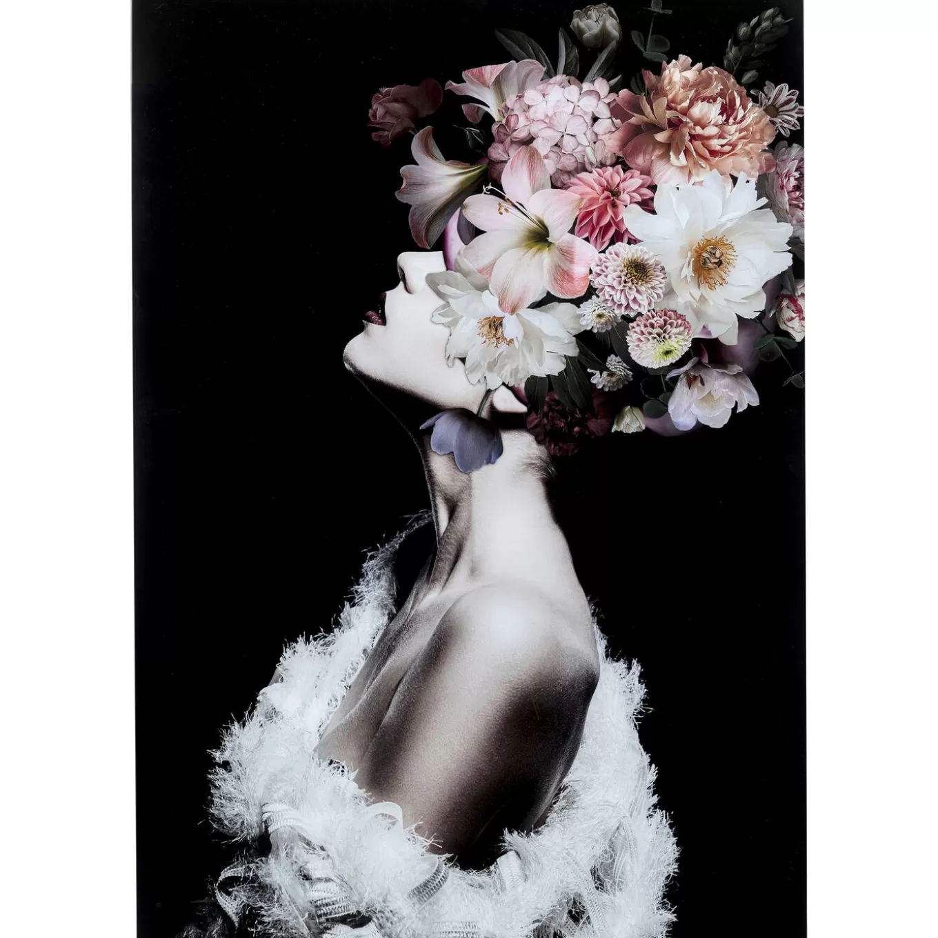 Glass Picture Flowery Beauty 80X120Cm^KARE Design Fashion