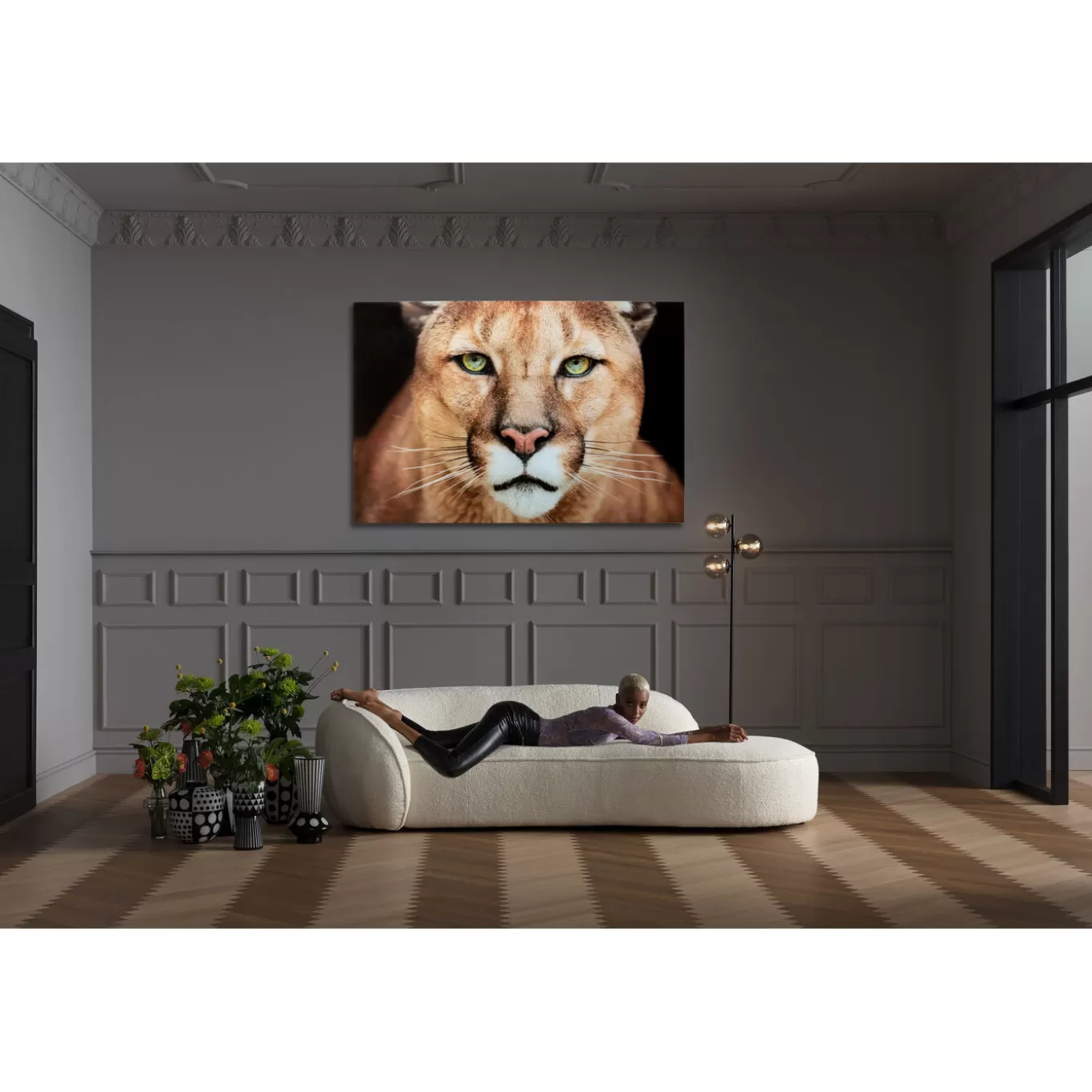 Glass Picture Lioness 150X100Cm^KARE Design Best Sale