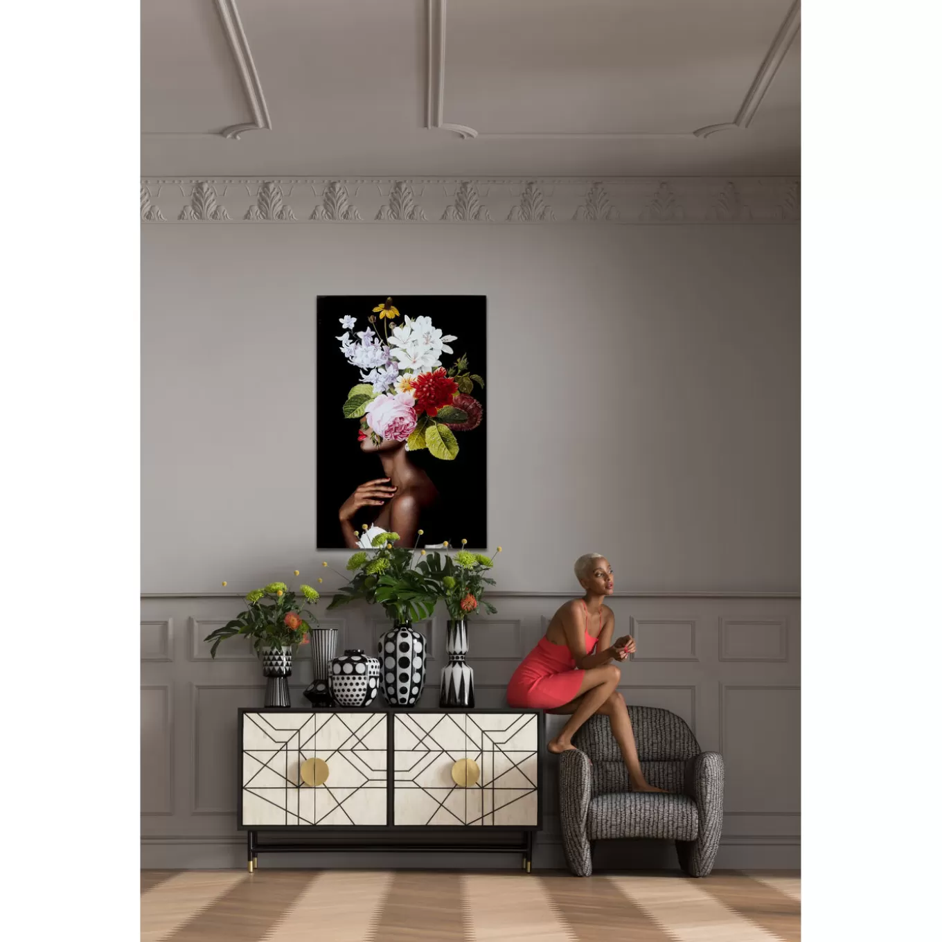 Glass Picture Ms. Bouquet 80X120Cm^KARE Design Best Sale