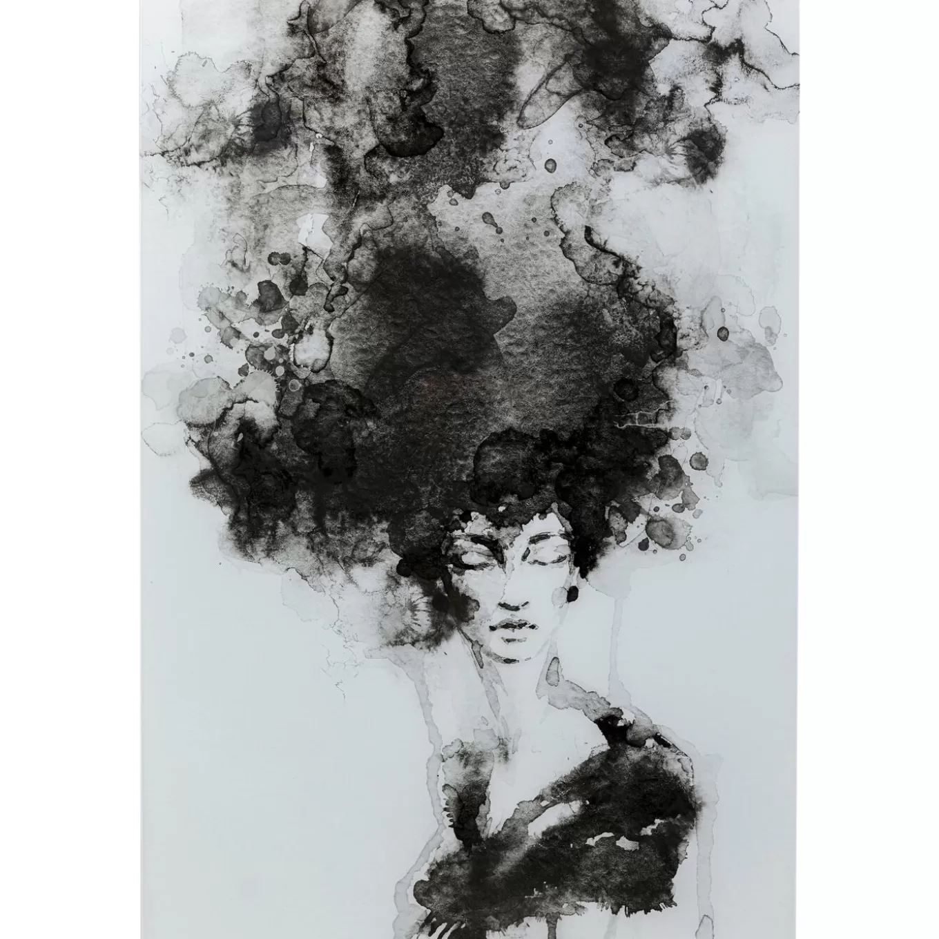 Glass Picture Smokey Hair 100X150Cm^KARE Design Outlet