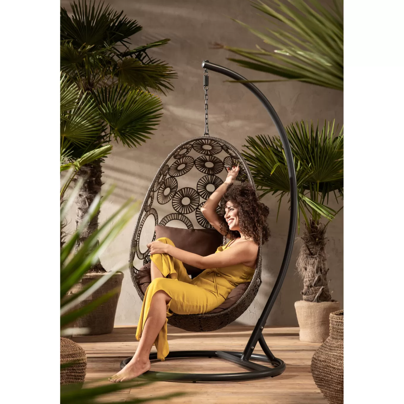 Hanging Chair Ibiza Brown^KARE Design Clearance