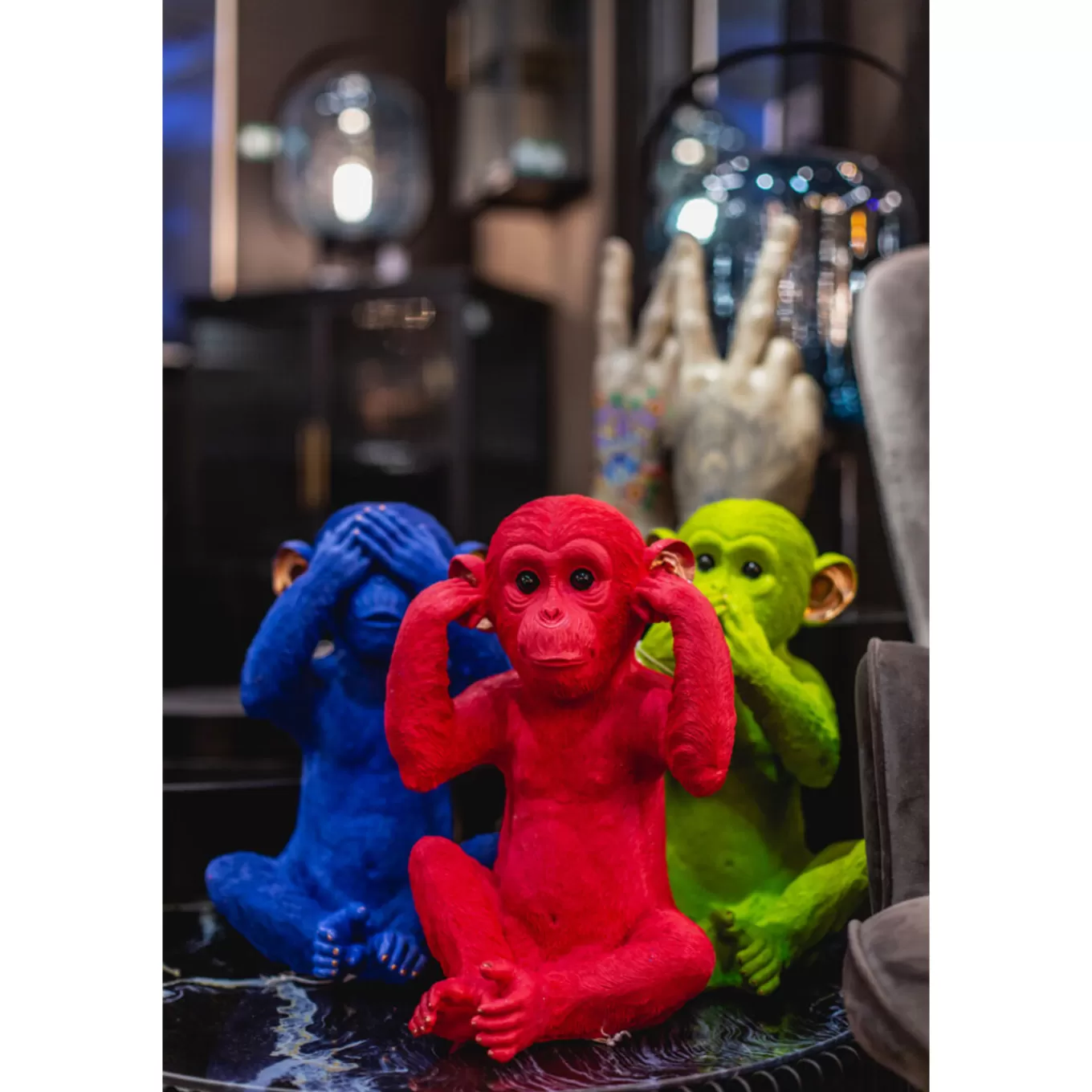 Money Box Monkey Kikazaru Red^KARE Design Best