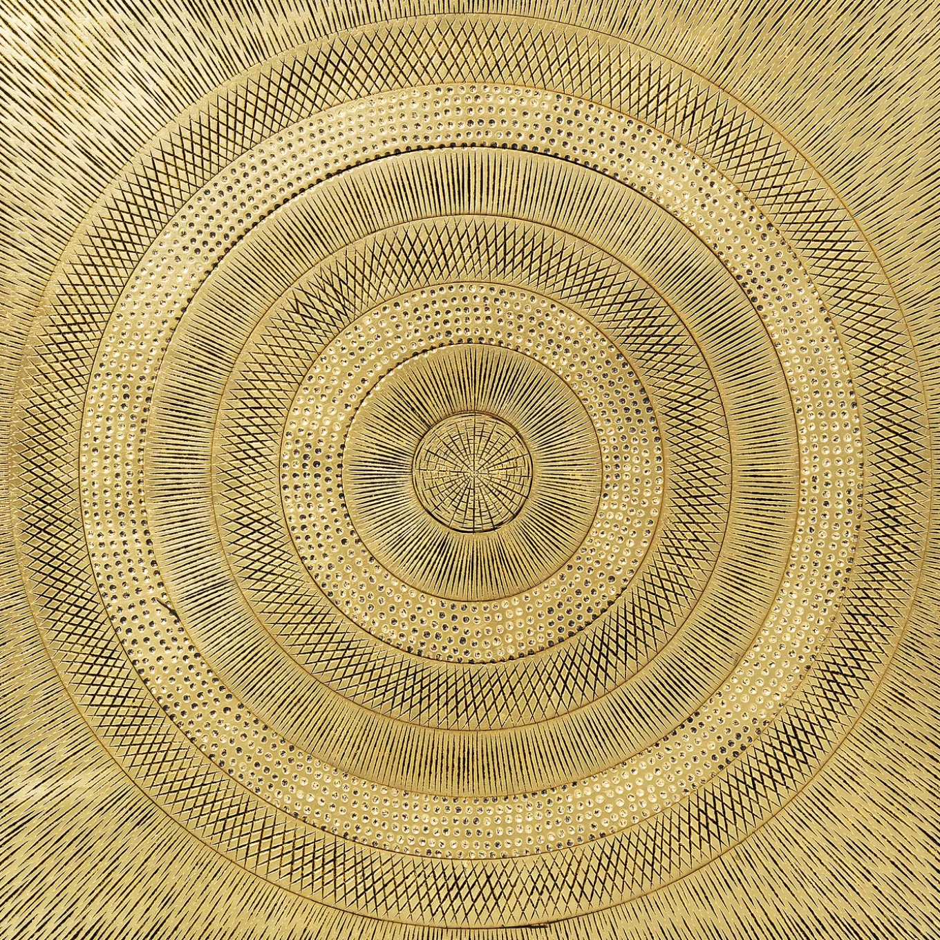 Object Picture Art Circle Gold 120X120Cm^KARE Design Outlet