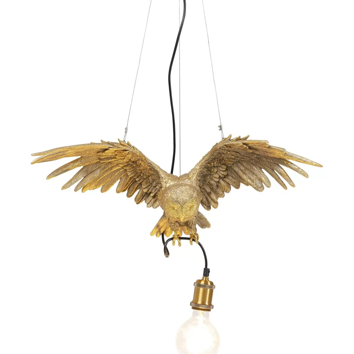 Pendant Lamp Animal Owl Gold 60Cm^KARE Design Hot