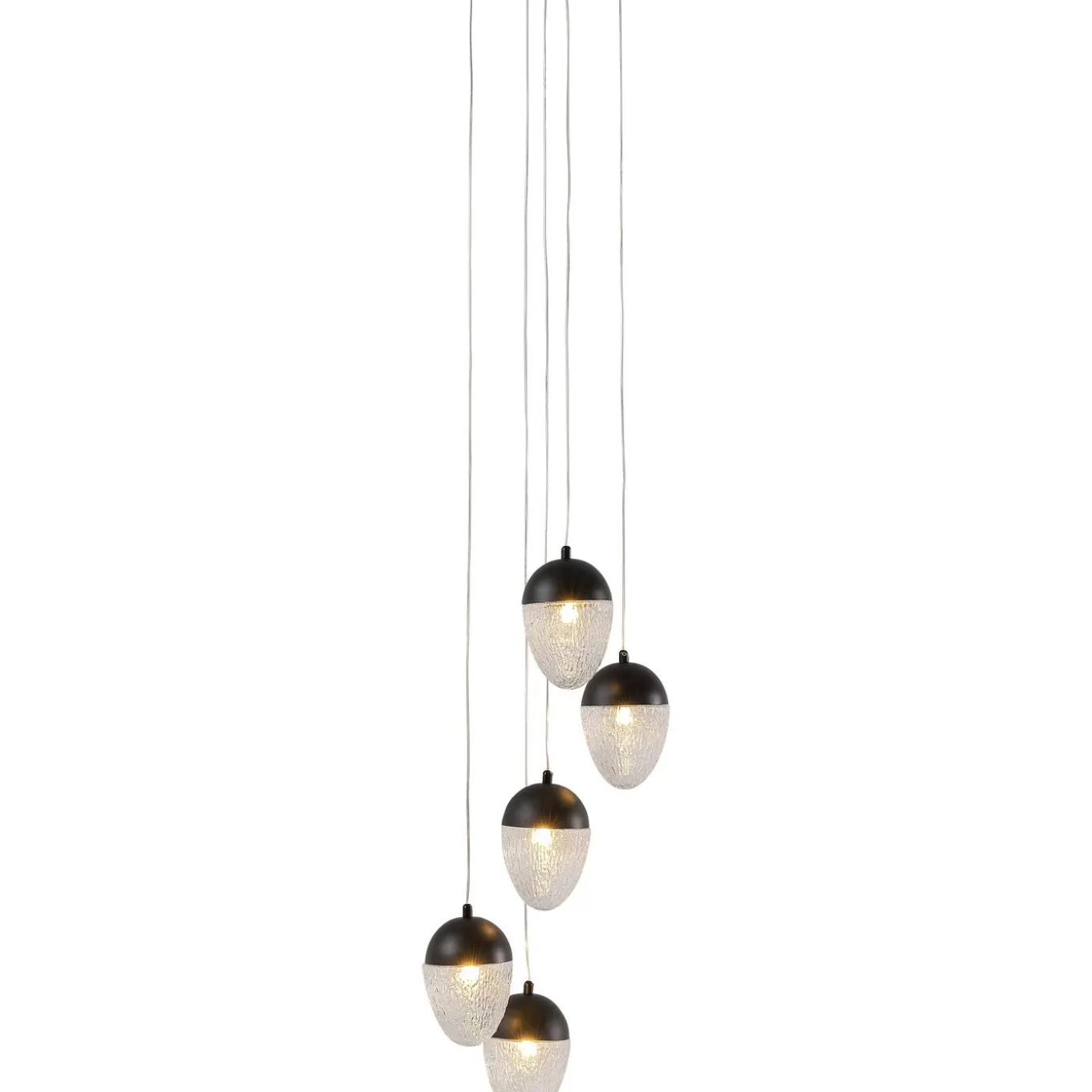 Pendant Lamp Frozen 5 Black Matt O35Cm^KARE Design Best