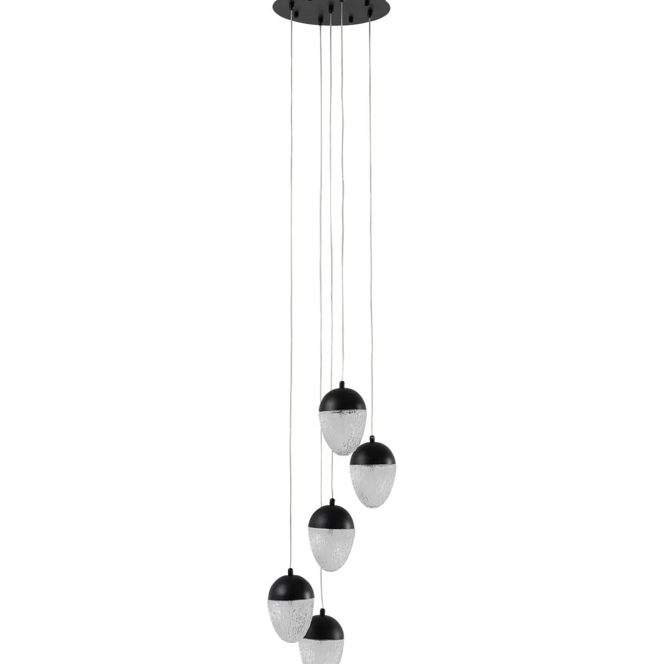 Pendant Lamp Frozen 5 Black Matt O35Cm^KARE Design Best