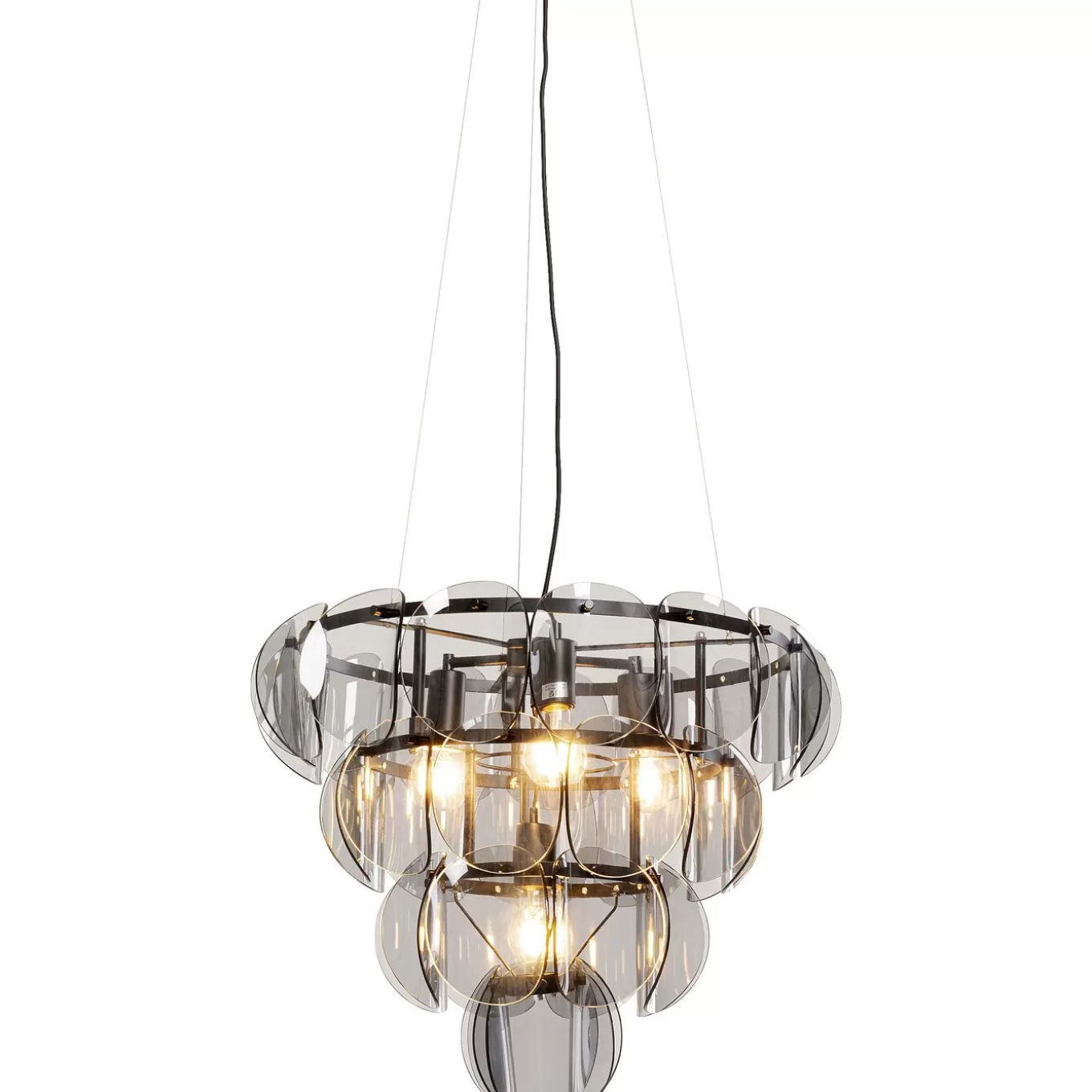 Pendant Lamp Mariposa Three Circle Black Smoke^KARE Design Sale