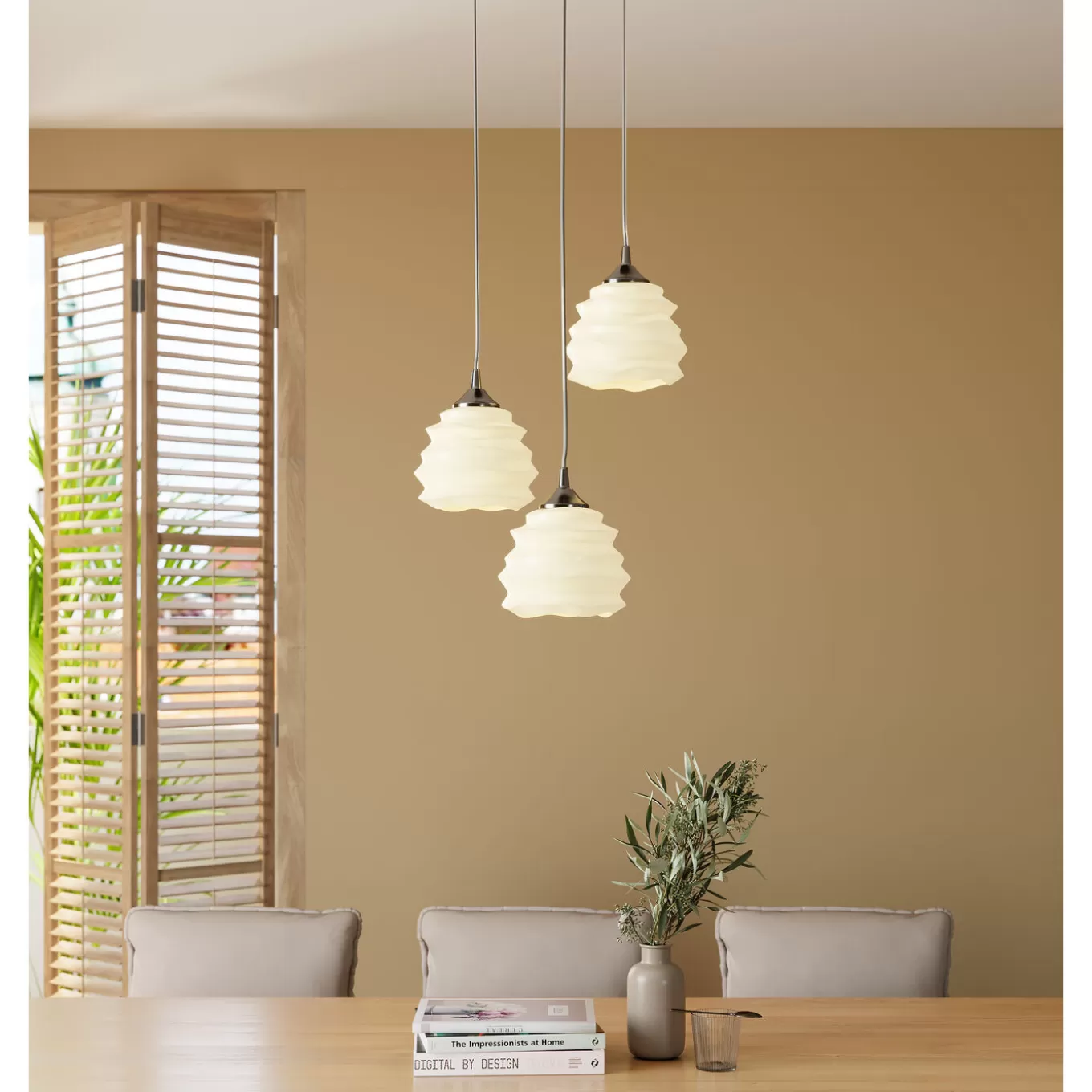 Pendant Lamp Ruffle White O 37Cm^KARE Design New