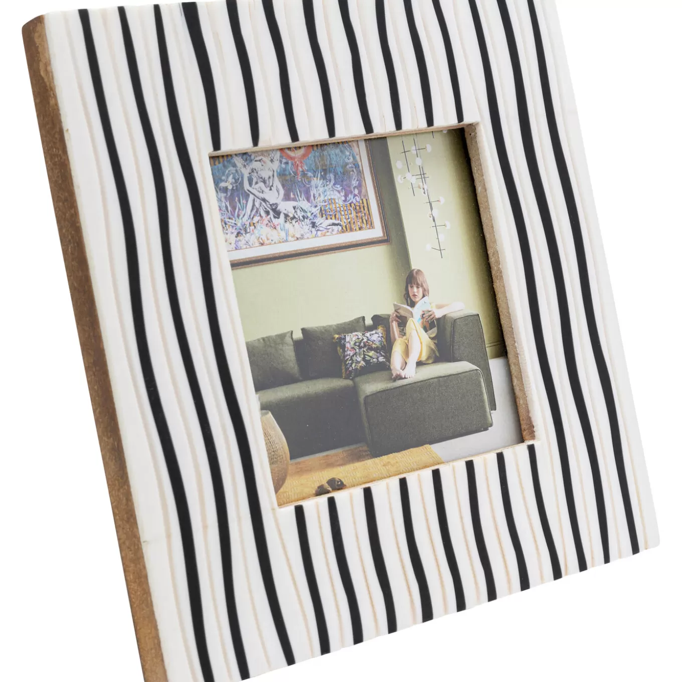 Picture Frame Black Stripes 10X10Cm^KARE Design Discount