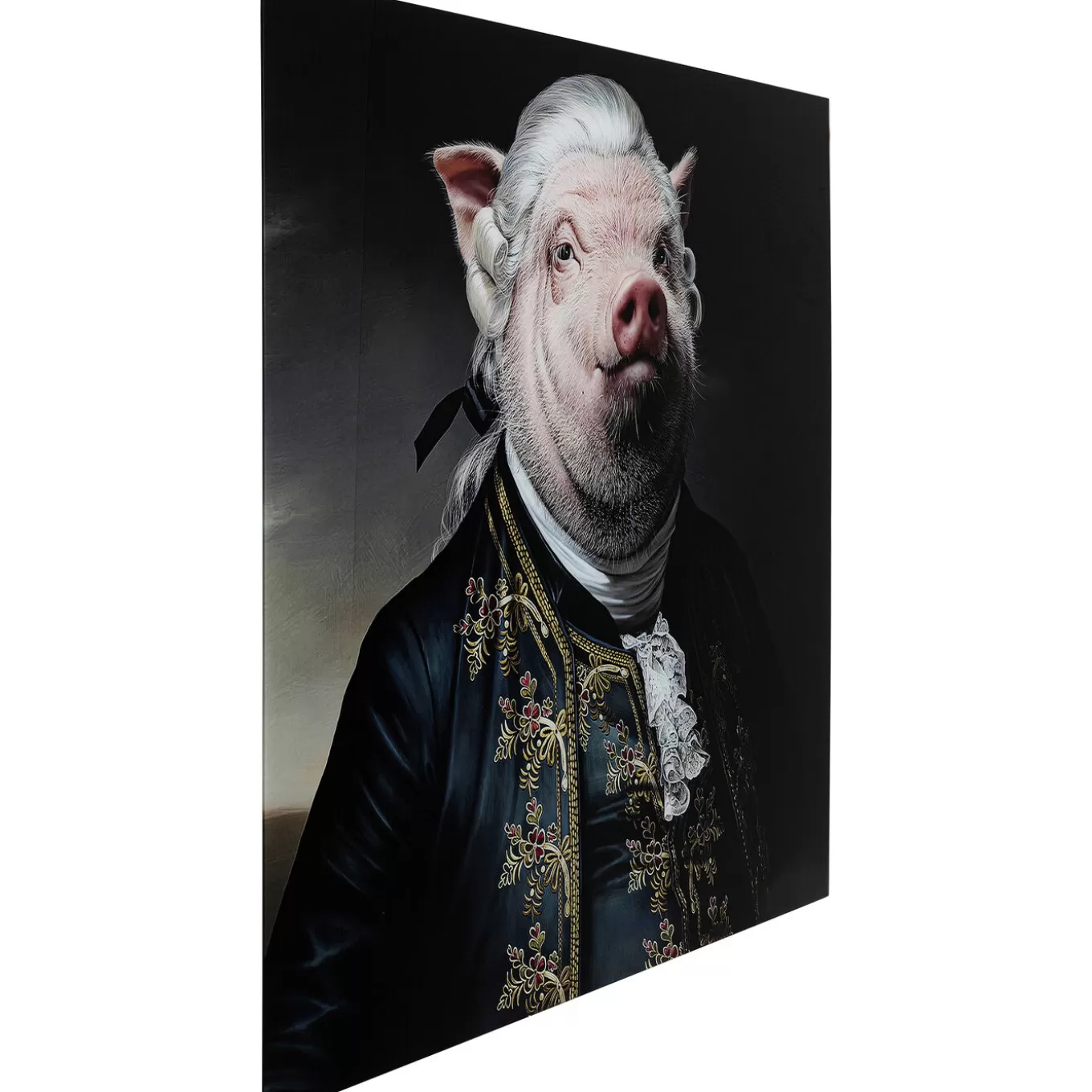 Picture Glass Gentleman Pig 120X120^KARE Design Best Sale