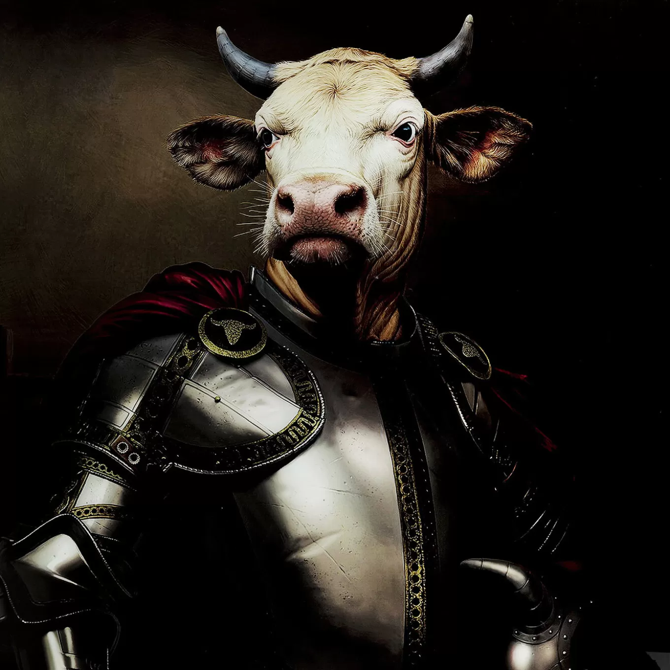 Picture Glass Knight Cow 120X120^KARE Design Flash Sale