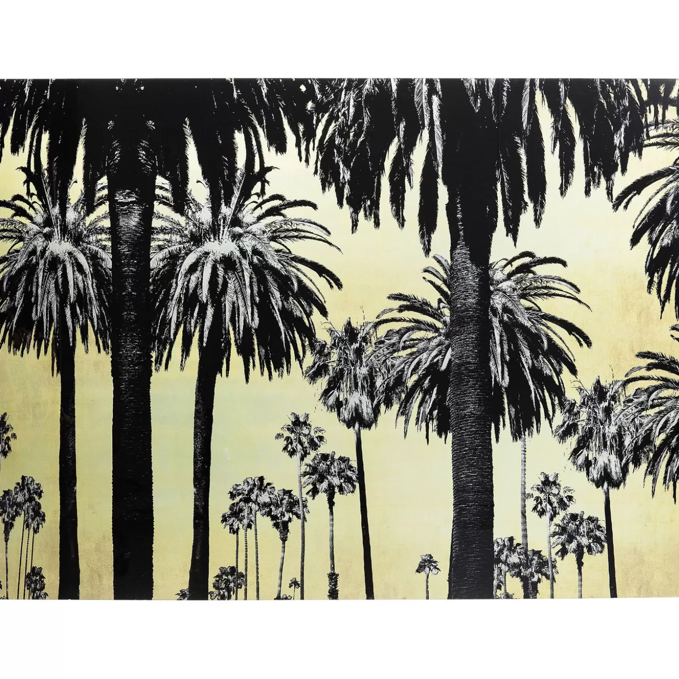 Picture Glass Metallic Palms 180X120Cm^KARE Design Online