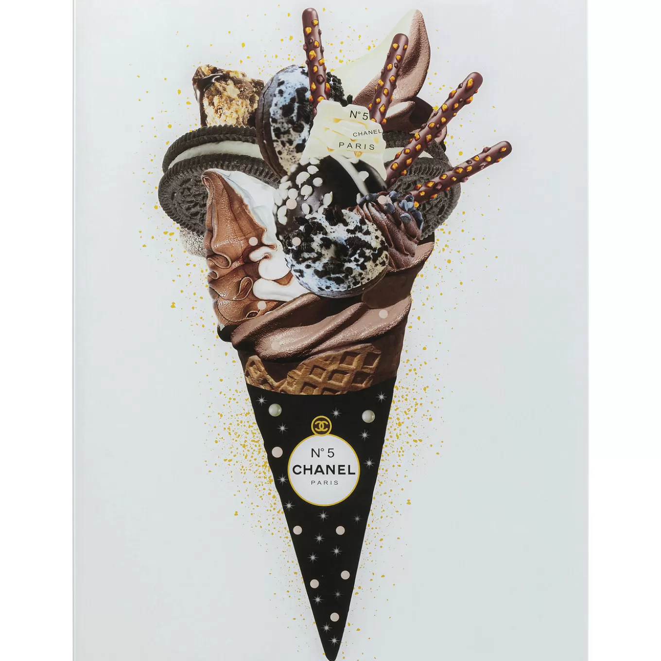 Picture Glass Rich Ice Cream 60X80Cm^KARE Design Best