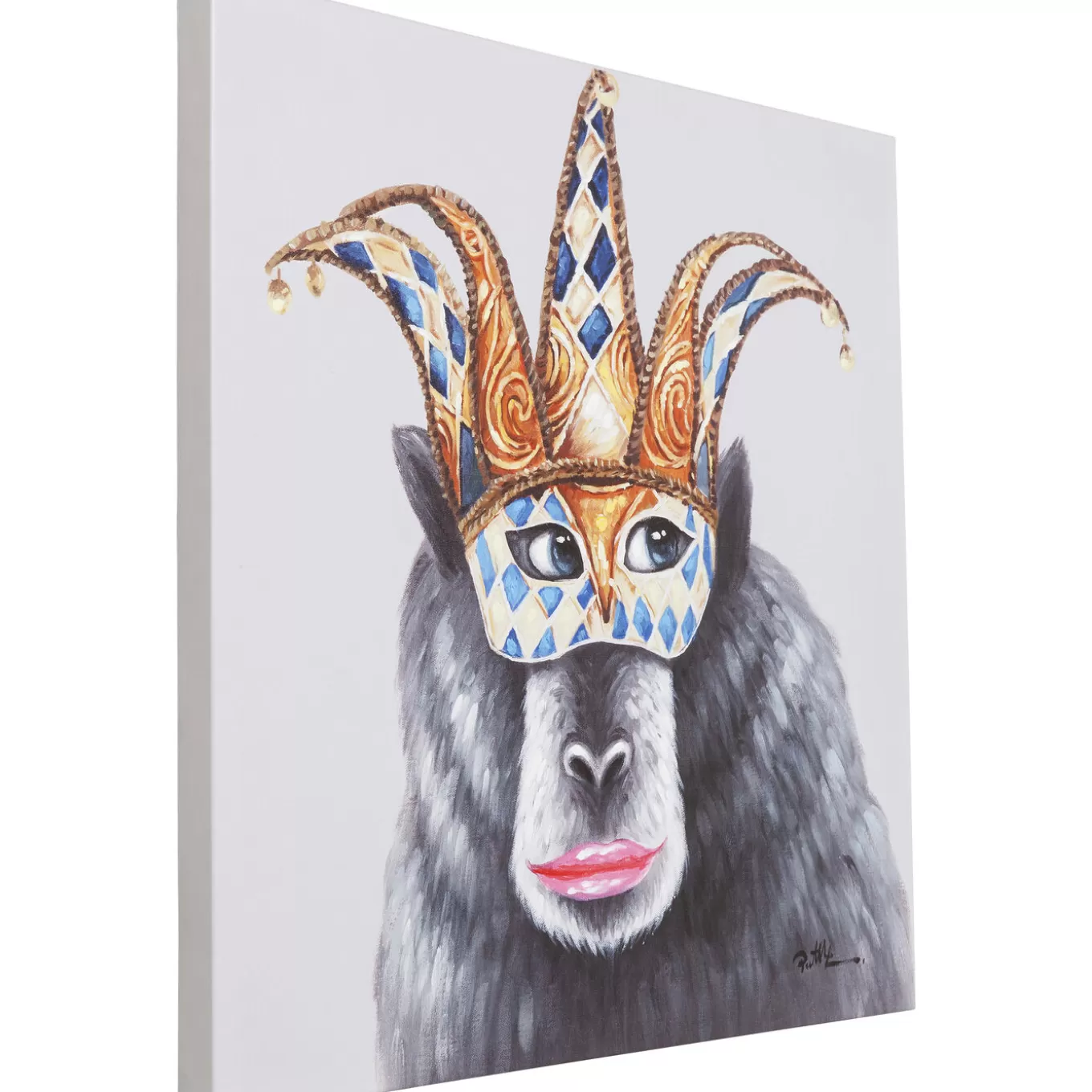 Picture Touched Carnival Monkey 70X70Cm^KARE Design New