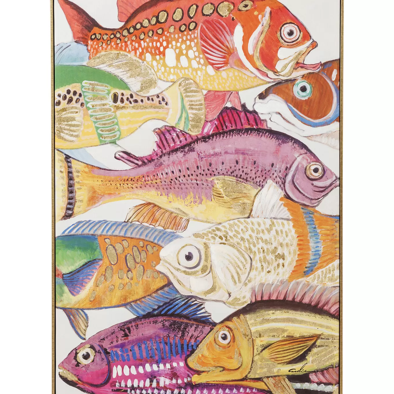 Picture Touched Fish Meeting One 75X100Cm^KARE Design Sale