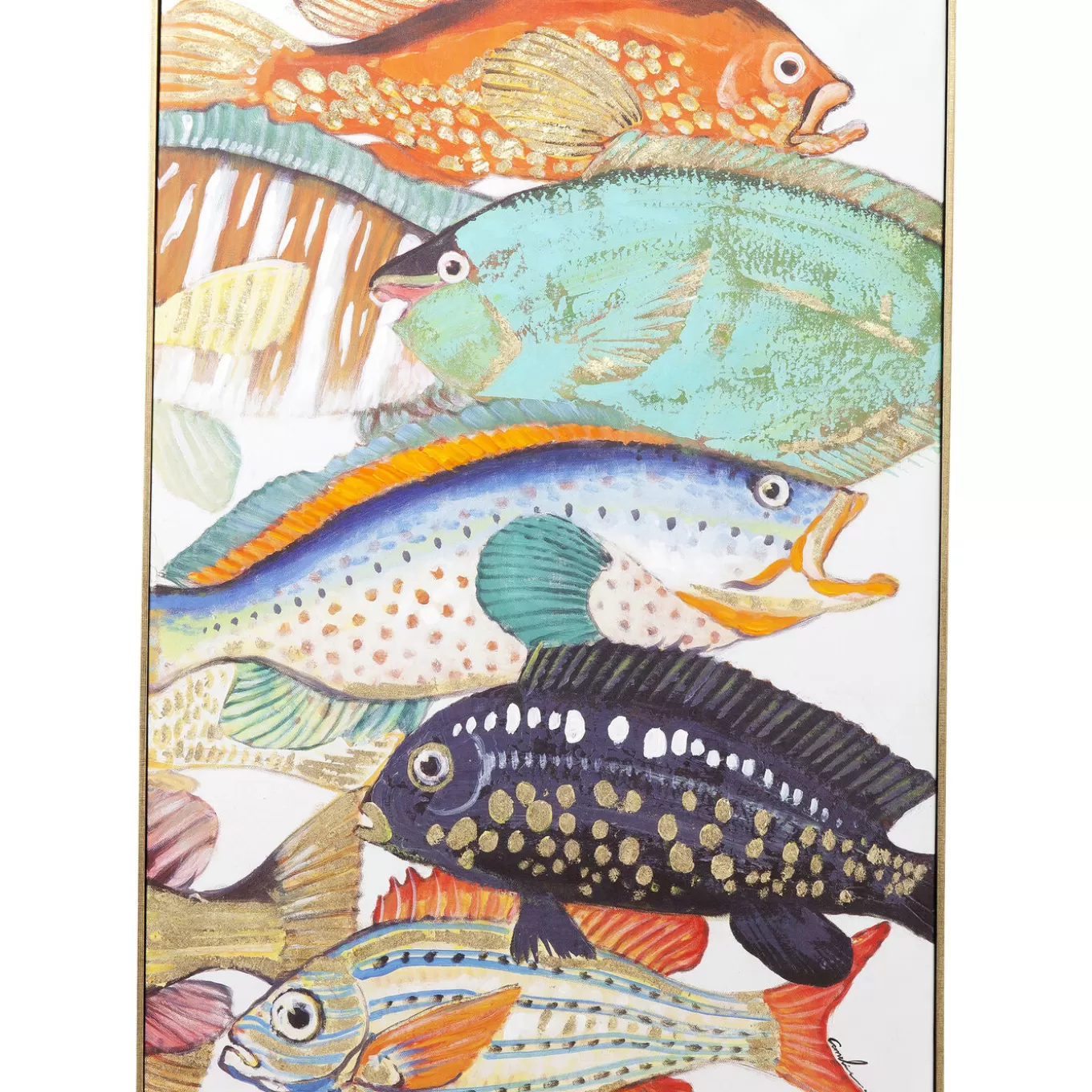 Picture Touched Fish Meeting Two 75X100Cm^KARE Design Hot