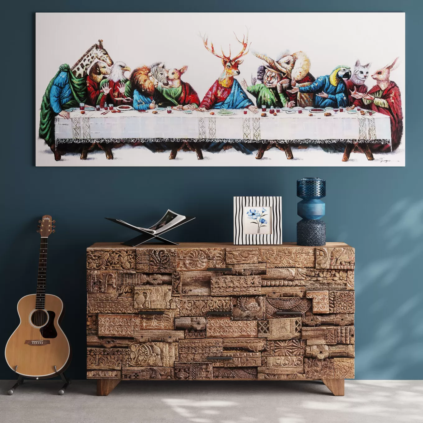 Picture Touched Last Supper 240X100Cm^KARE Design New