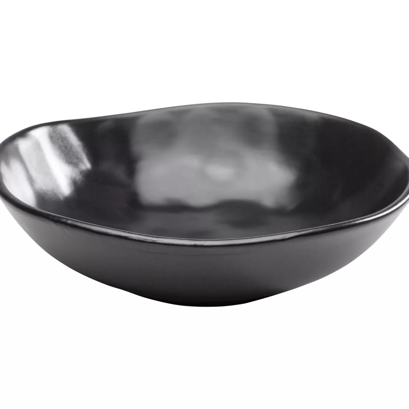 Plate Deep Organic Black O22Cm^KARE Design Shop