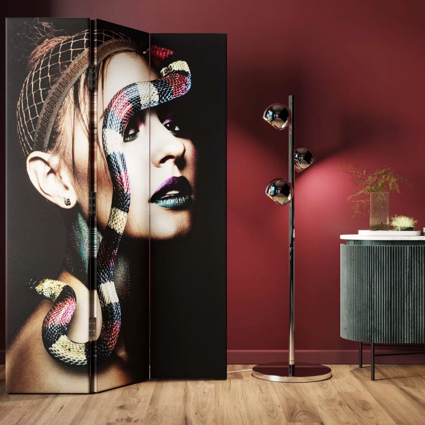 Room Divider Royal Headdress Vs Snake Girl 120X180^KARE Design Cheap