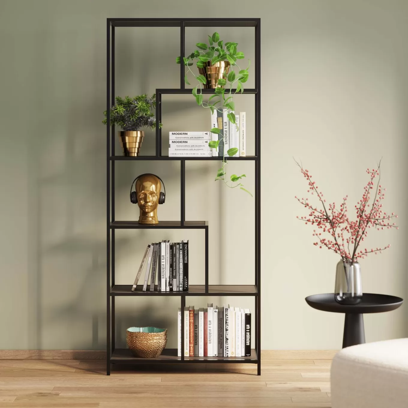 Shelf Loftie Black 77X185Cm^KARE Design Outlet